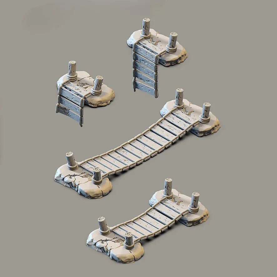 Bluffs of Blackledge Tabletop Terrain: Rope Bridge Set - GameCraft