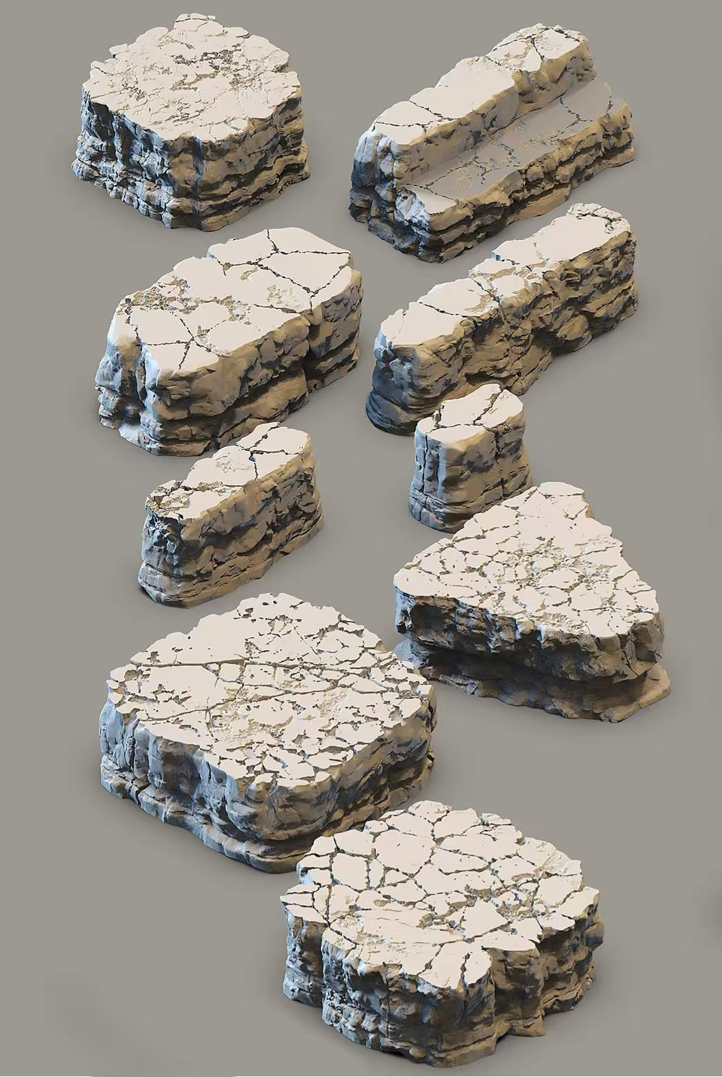 Bluffs of Blackledge Tabletop Terrain: Standalone Cliff Set - GameCraft