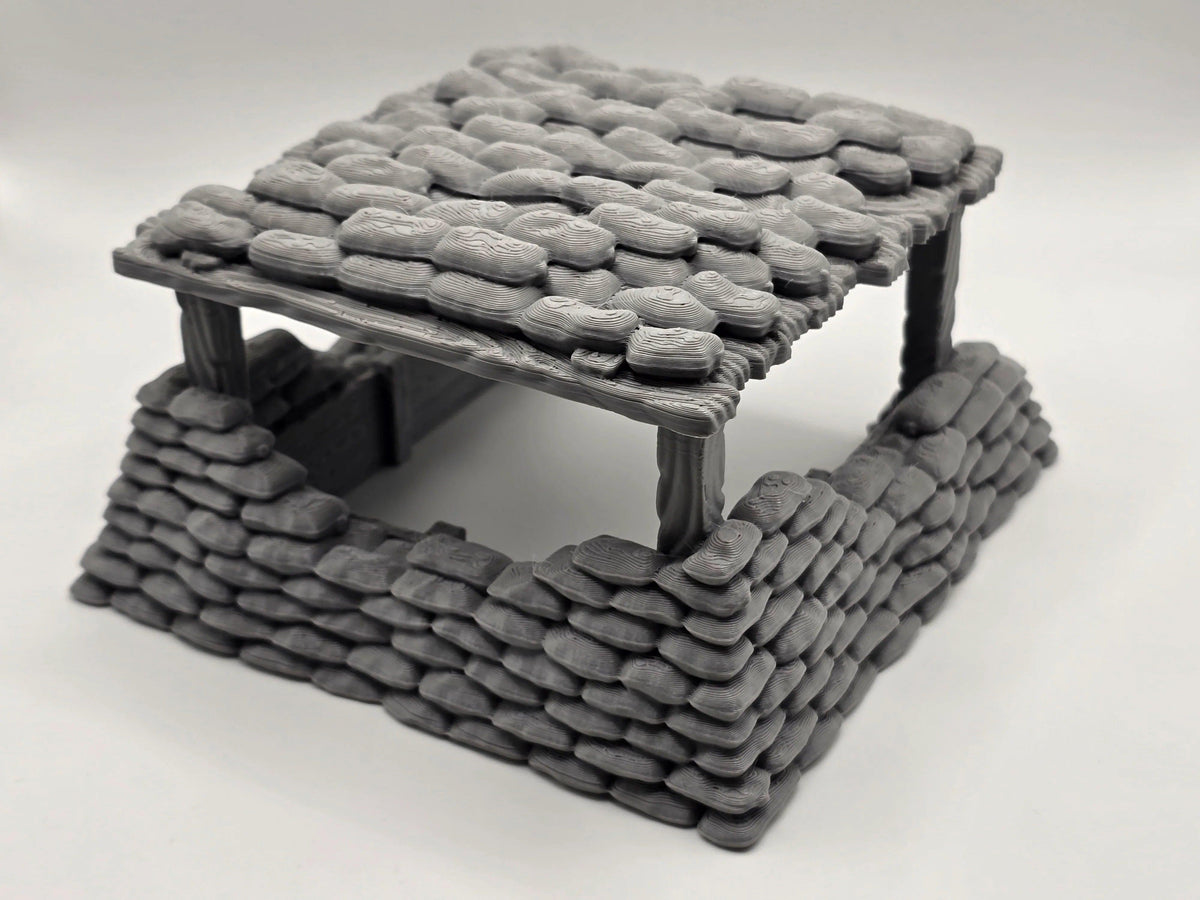 Wargaming Tabletop Terrain Modular Trench System - Bunker - GameCraft