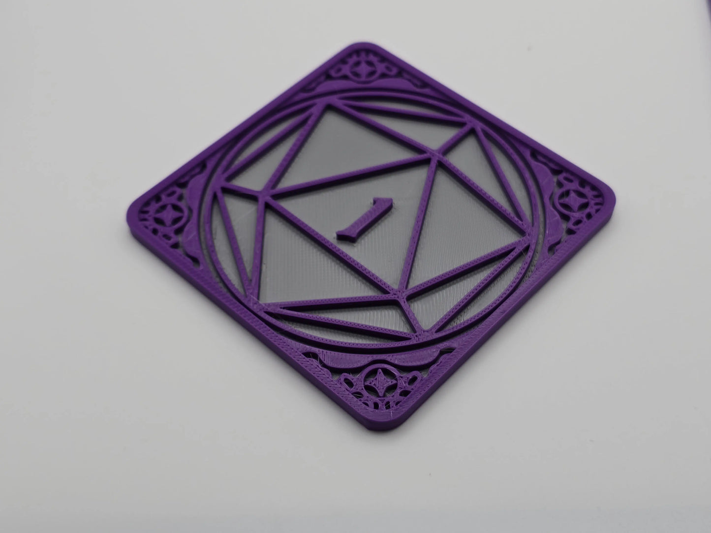 D&D Dice Coasters D1-8 for Game Decoration - GameCraft