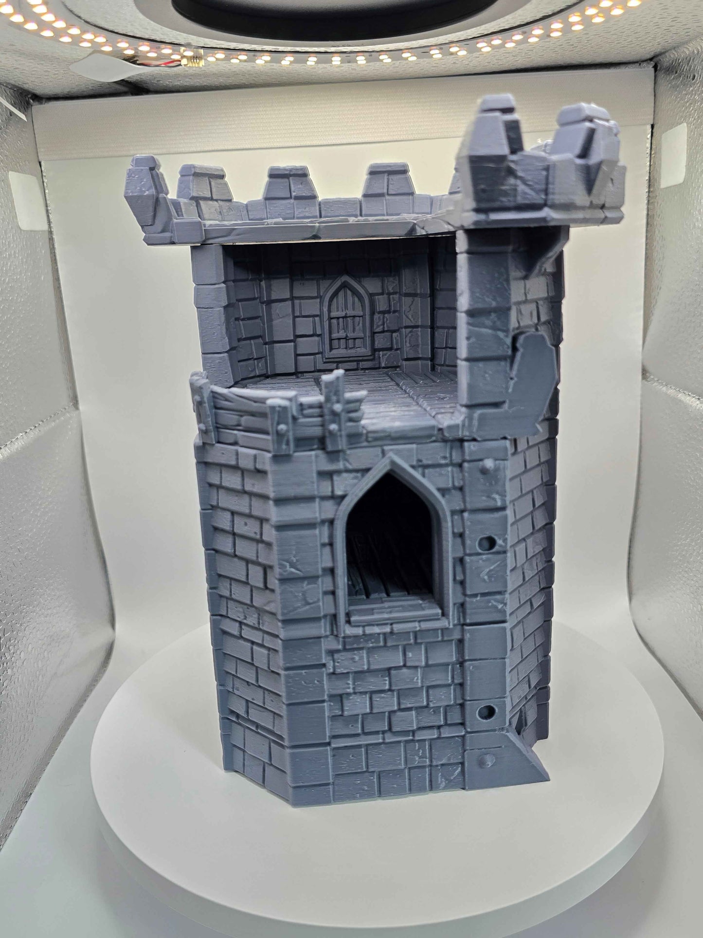 Medieval Castle Corner Tower DND Terrain Model - GameCraft