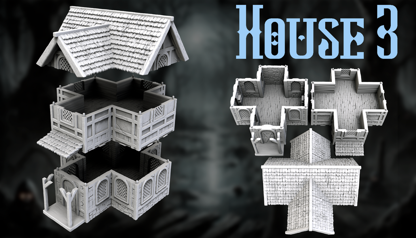 Medieval Village Buildings for DnD Terrain - GameCraft