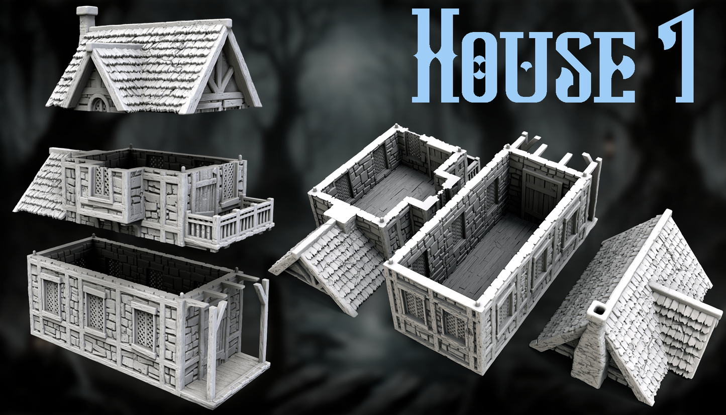 Medieval Village Buildings for DnD Terrain - GameCraft