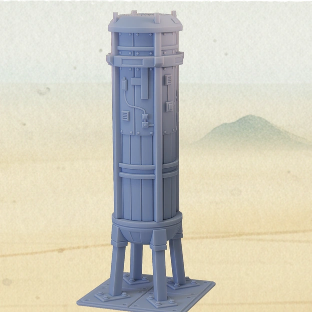 Star Wars Shatterpoint terrain and Star Wars Legion terrain settlement building in tabletop battle scene