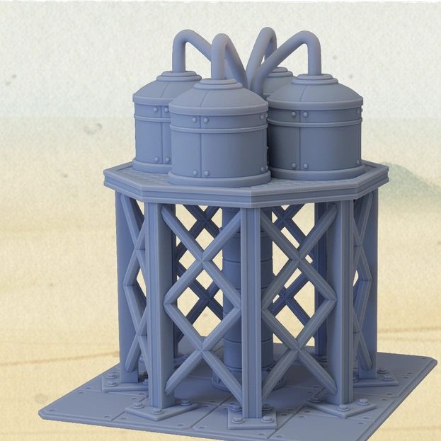 Agricultural Processing Facility Water Tank for Star Wars Legion terrain tabletop battlefield