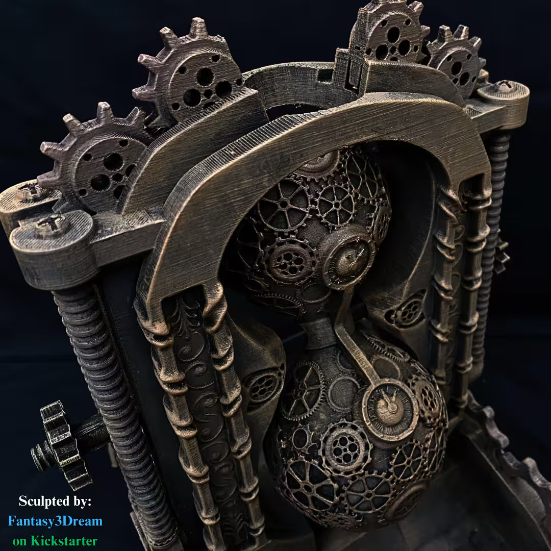 Steampunk Egg Timer-style Dice Tower - GameCraft