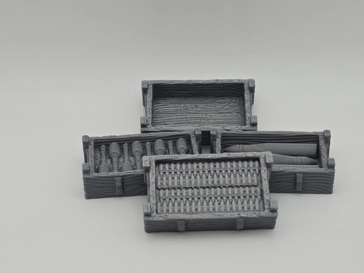 Wargaming Tabletop Terrain Modular Trench System - Ammo Boxes - GameCraft