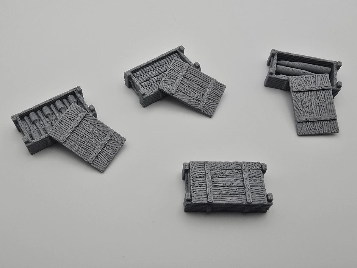 Wargaming Tabletop Terrain Modular Trench System - Ammo Boxes - GameCraft