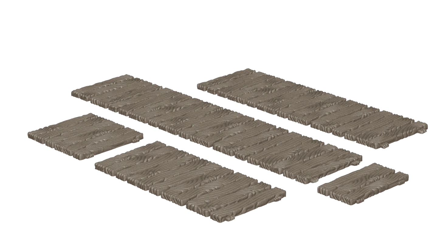 Wargaming Tabletop Terrain Modular Trench System - Duckboards - GameCraft