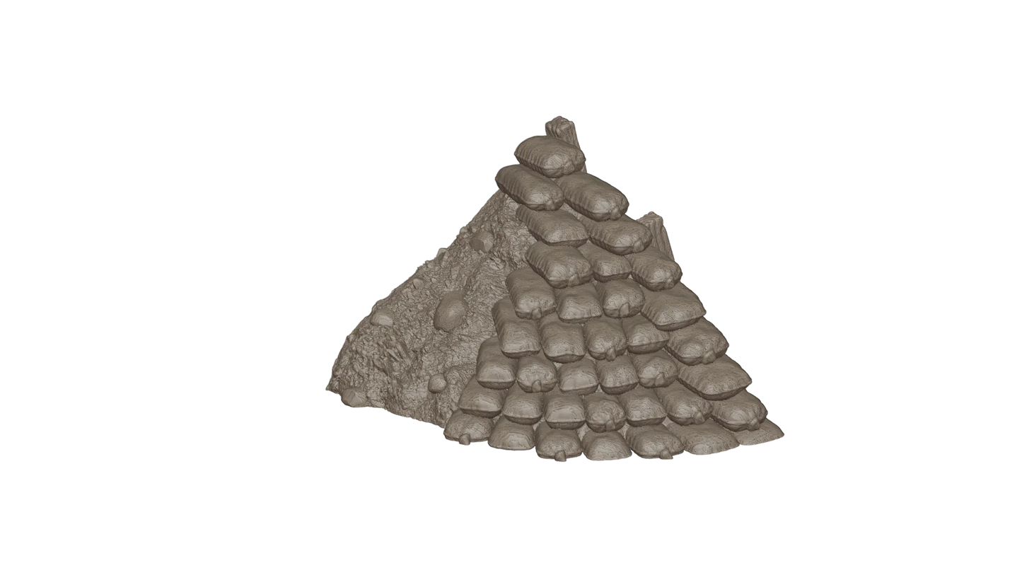 Wargaming Tabletop Terrain Modular Trench System - End Section - GameCraft