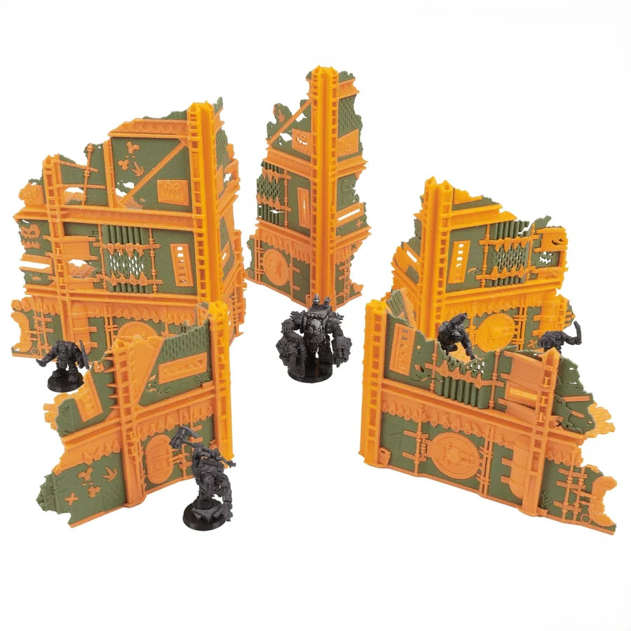 Foldable 40k Terrain - Orks - Green and Gold