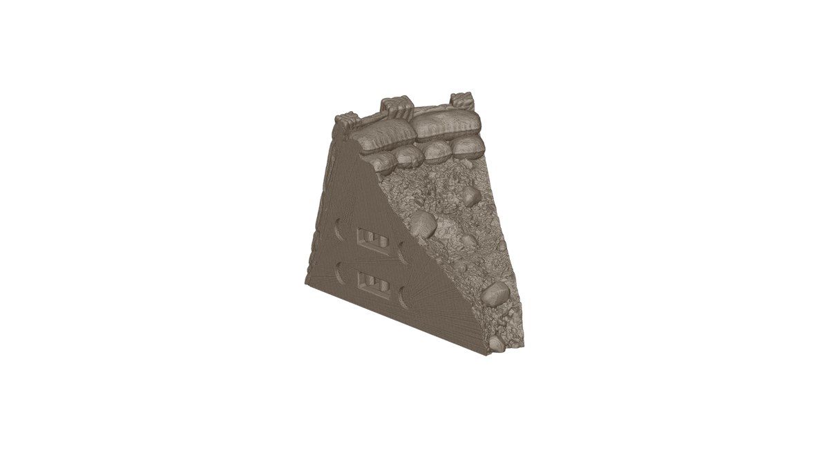 Wargaming Tabletop Terrain Modular Trench System - Corner Section - GameCraft