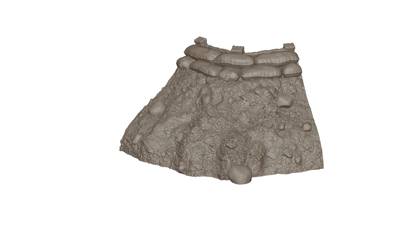 Wargaming TTRPG Terrain Modular Trench System - Corner Section - GameCraft