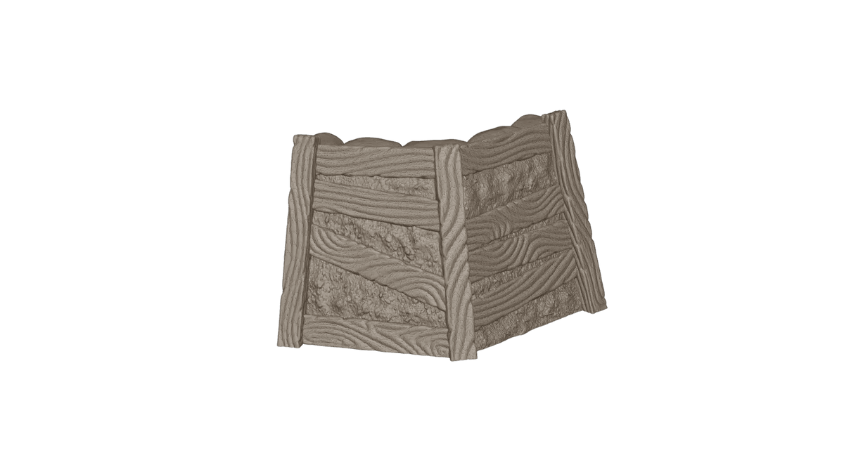 Wargaming Tabletop Terrain Modular Trench System - Corner Section - GameCraft
