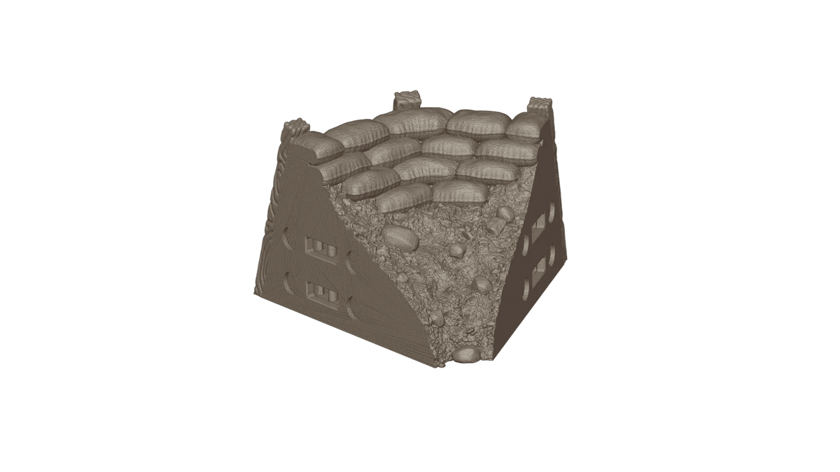 Wargaming Tabletop Terrain Modular Trench System - Corner Section - GameCraft
