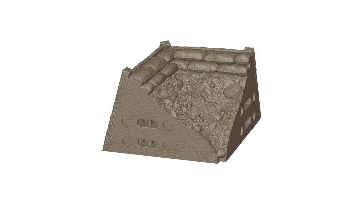 Wargaming Tabletop Terrain Modular Trench System - Corner Section - GameCraft