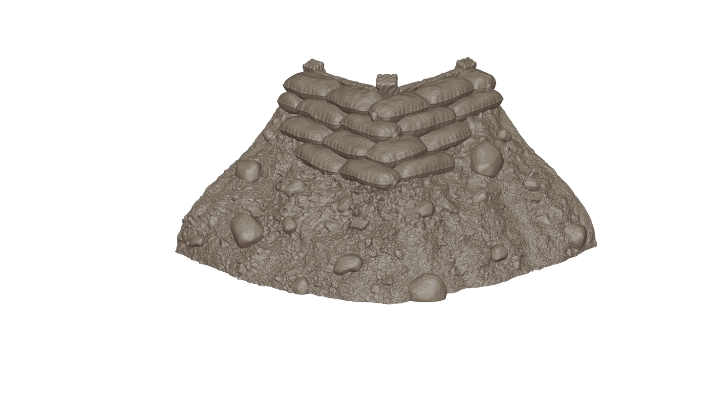 Wargaming TTRPG Terrain Modular Trench System - Corner Section - GameCraft