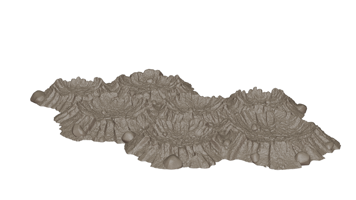 Wargaming TTRPG Terrain Modular Trench System - Craters - GameCraft