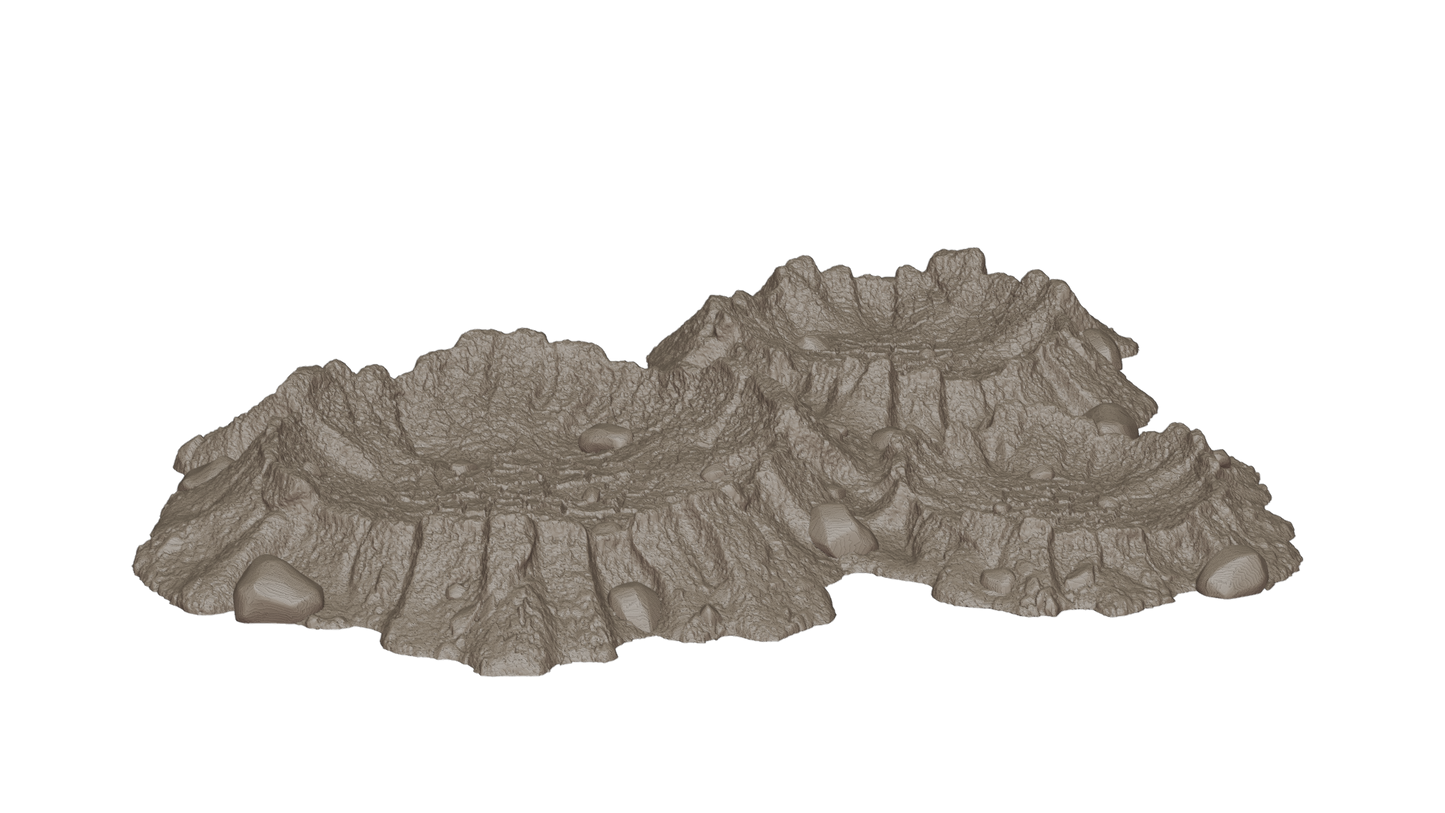 Wargaming TTRPG Terrain Modular Trench System - Craters - GameCraft