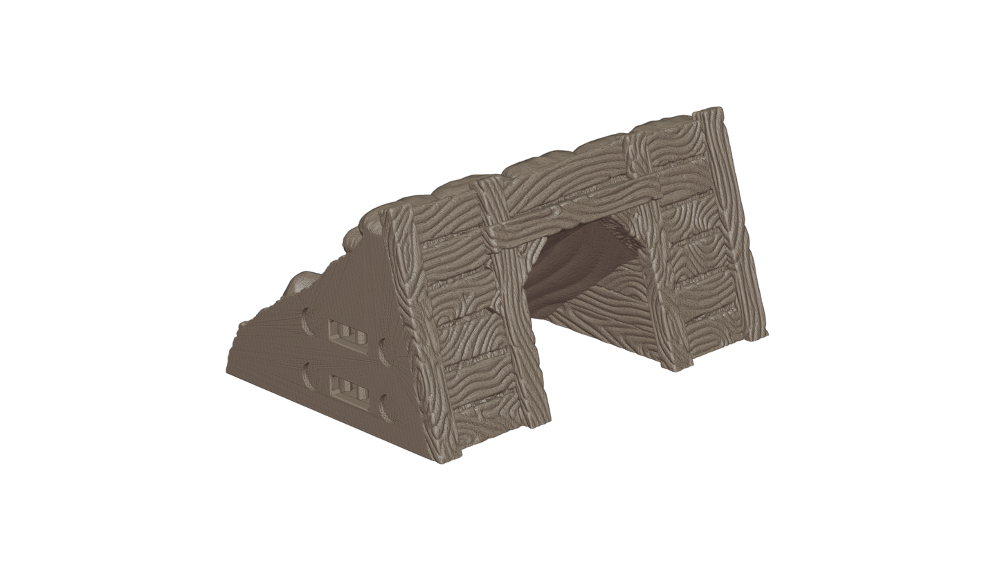 Wargaming TTRPG Terrain - Modular Trench Terrain System Straight Section - GameCraft
