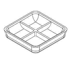 Square Token Tray 4 Organiser for Easy Storage and Access - GameCraft