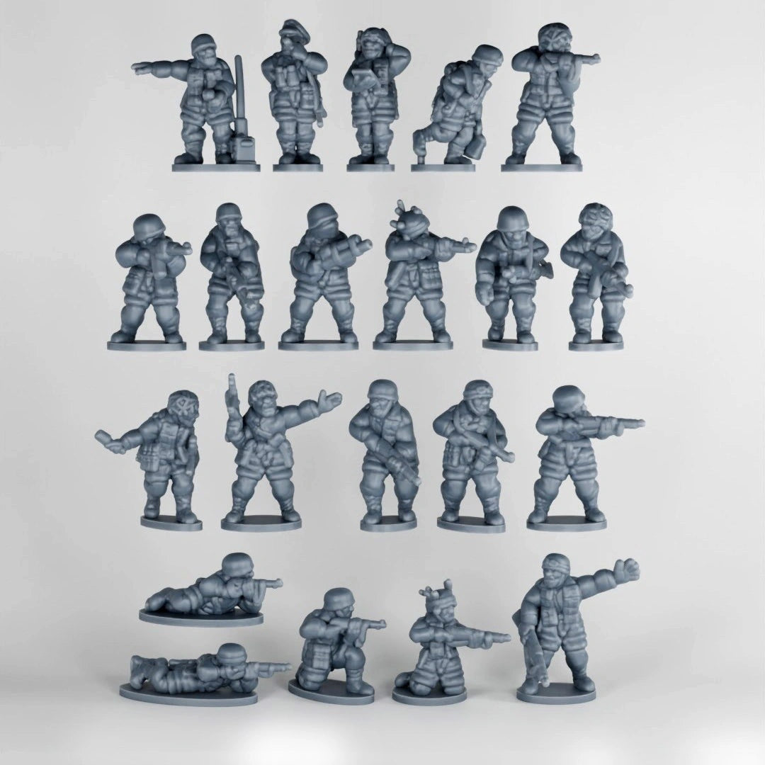 21-piece 15mm German Fallschirmjäger infantry squad