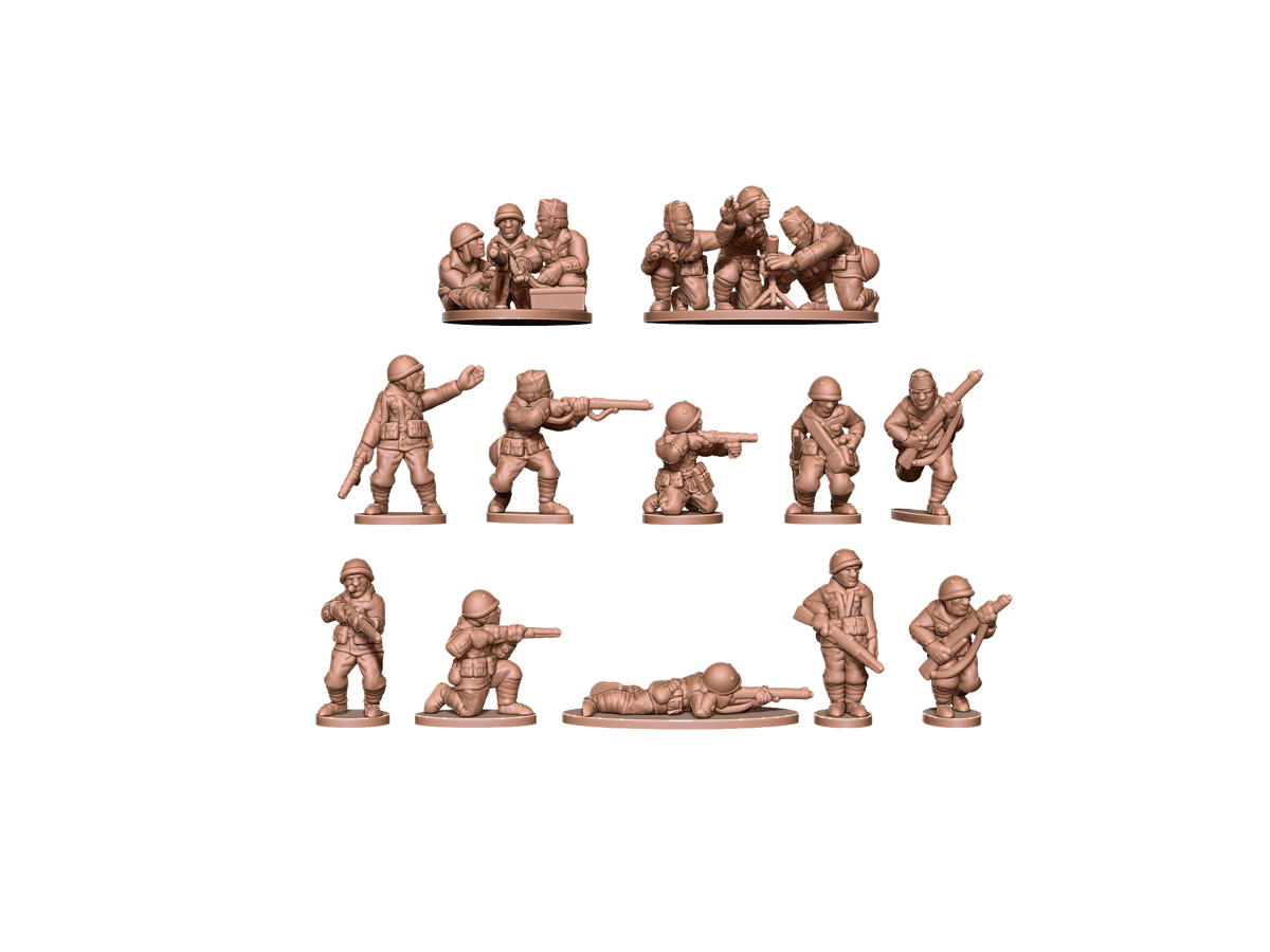 12-piece 15mm Italian infantry pack for WW2 wargaming