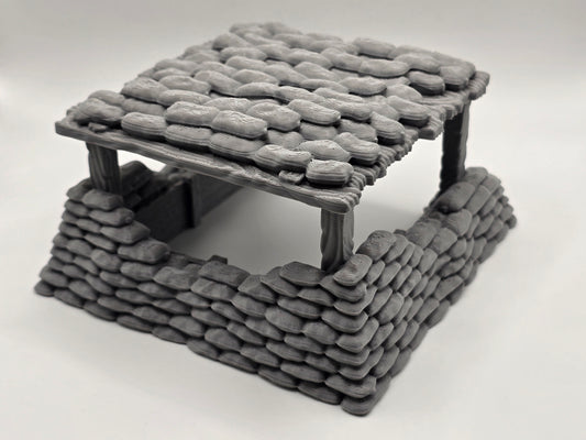 Wargaming TTRPG Terrain Modular Trench System - High Bunker - GameCraft