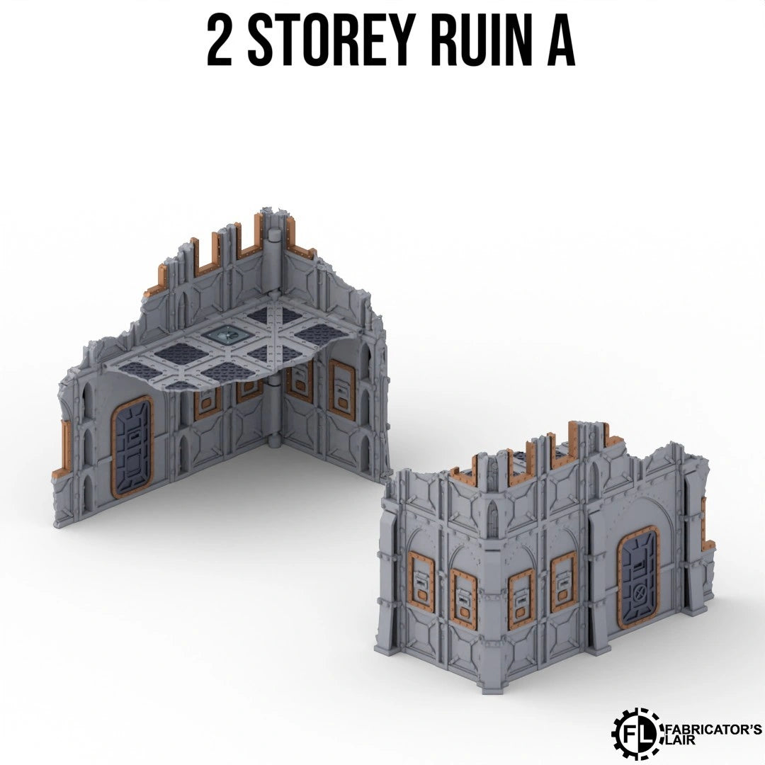Multi-colour 3D printed industrial terrain for Warhammer 40K