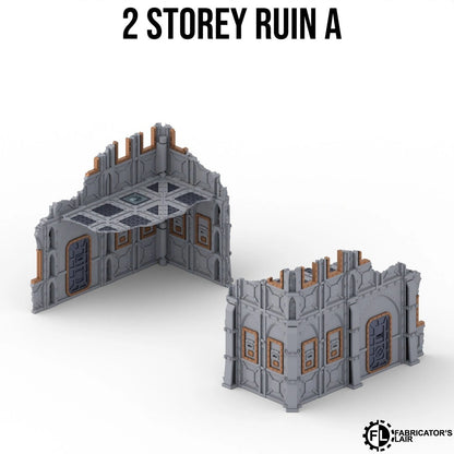 Multi-colour 3D printed industrial terrain for Warhammer 40K