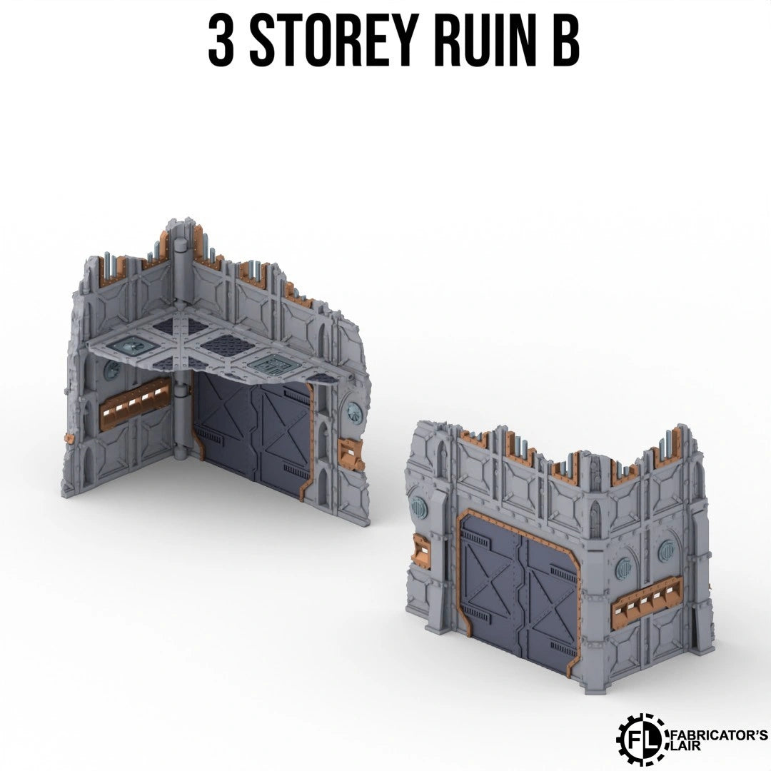 Multi-colour 3D printed industrial terrain for Warhammer 40K