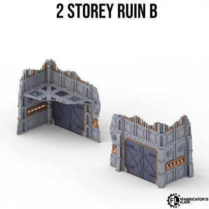 Multi-colour 3D printed armoured terrain for Warhammer 40K