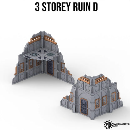 Multi-colour 3D printed industrial terrain for Warhammer 40K