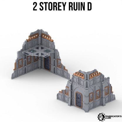Multi-colour 3D printed armoured terrain for Warhammer 40K