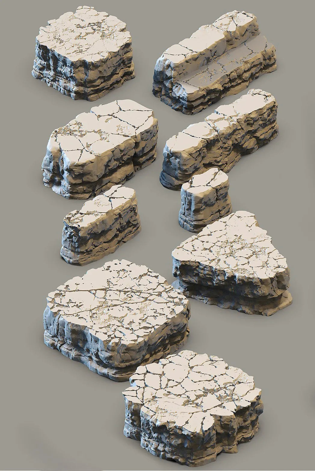 Bluffs of Blackledge Tabletop Terrain: Standalone Cliff Set - GameCraft