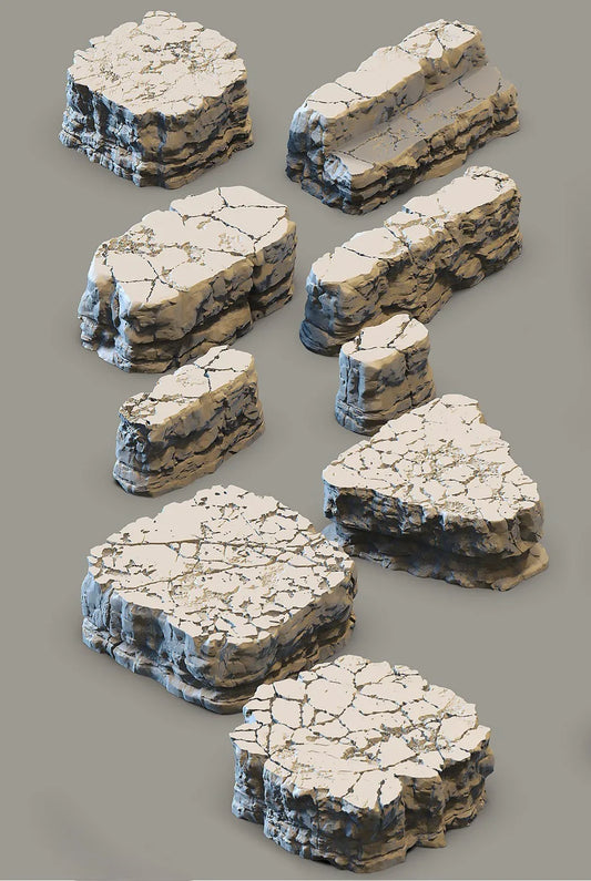 Bluffs of Blackledge Tabletop Terrain: Standalone Cliff Set - GameCraft