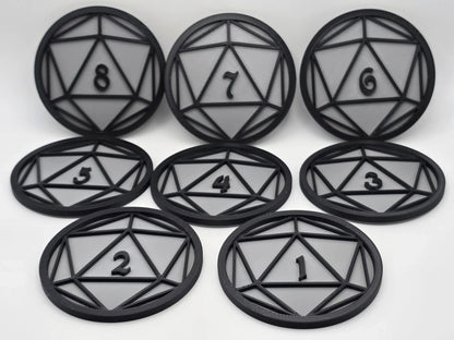 D&D Dice Coasters Sets for Game Decoration - GameCraft