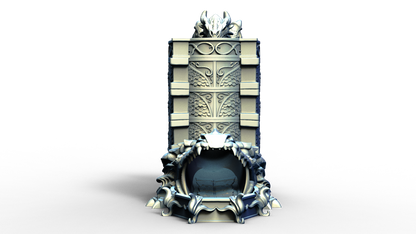 dice tower that can also hold a beverage can with dragon handle 
