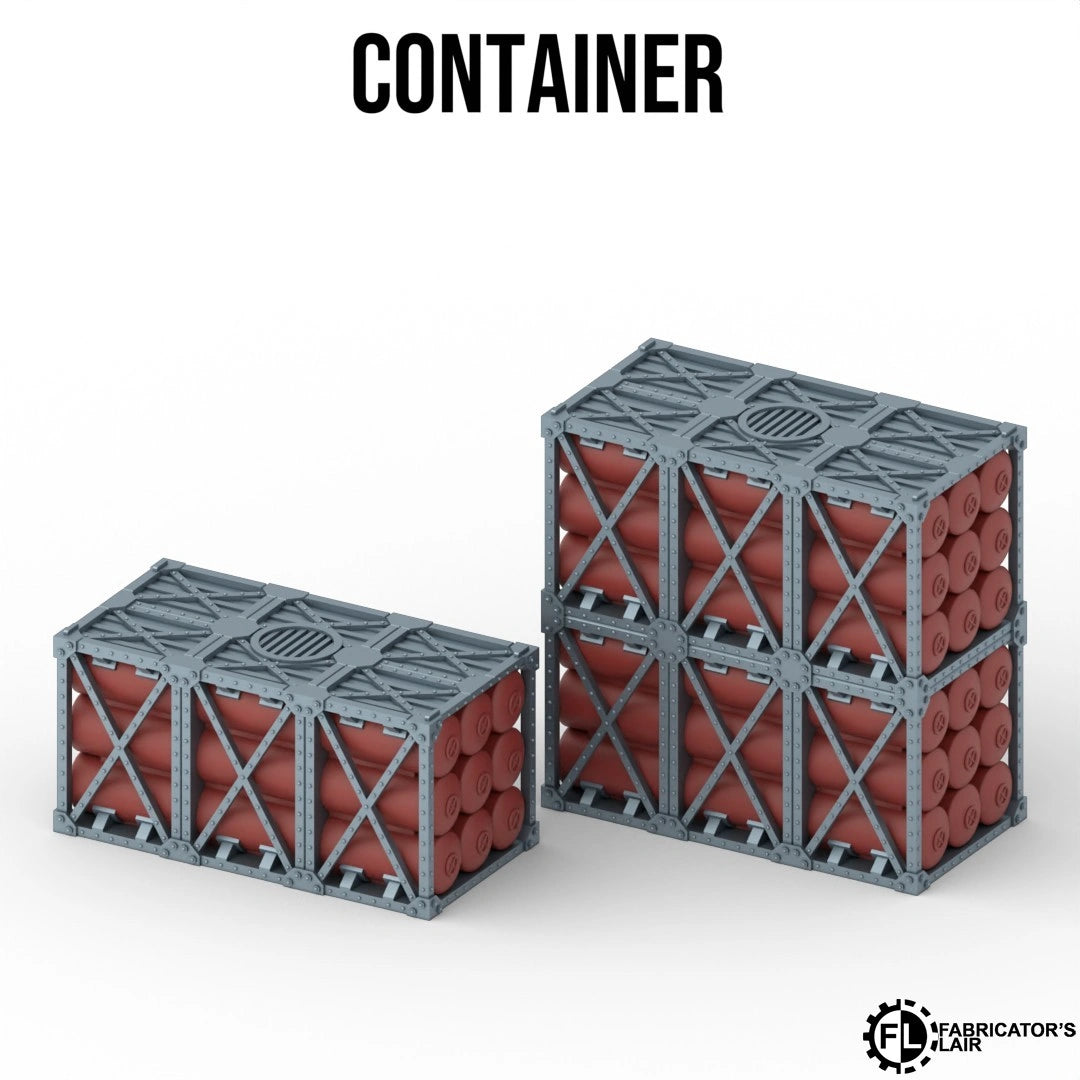 Multi-colour 3D printed industrial terrain for Warhammer 40K