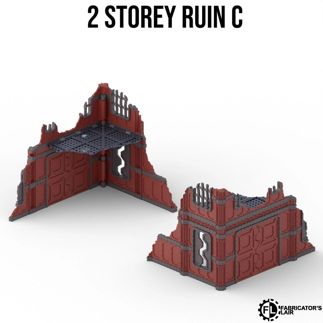 Multi-colour 3D printed industrial terrain for Warhammer 40K