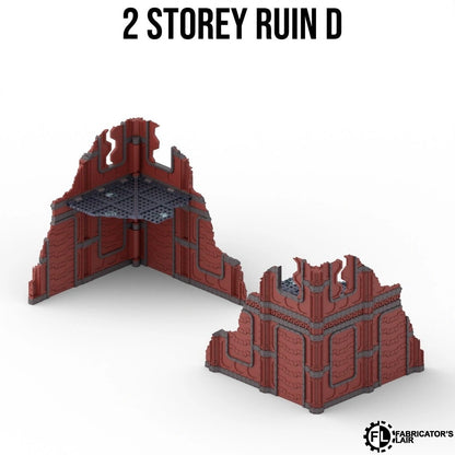 Multi-colour 3D printed industrial terrain for Warhammer 40K