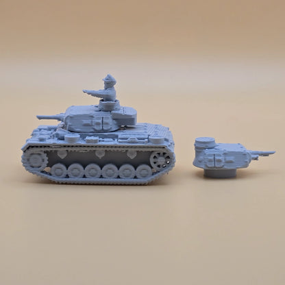 WW2 Panzer III Ausf. J Medium Tank for 15mm wargaming