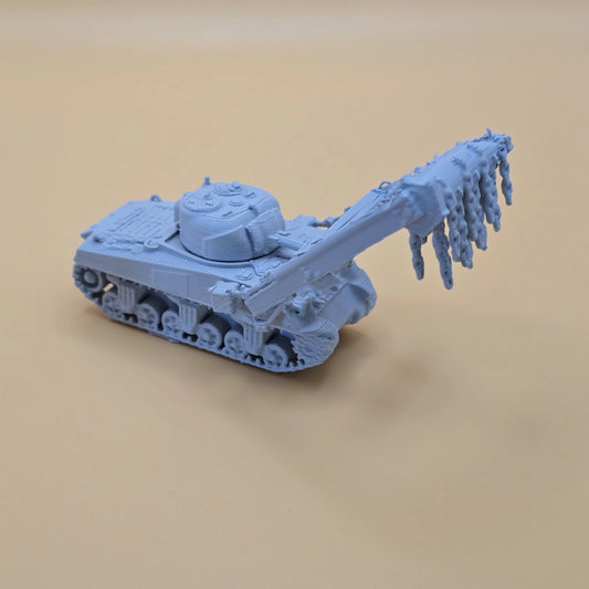 Sherman crab mine-clearnace tank 15mm scale WW2 miniature