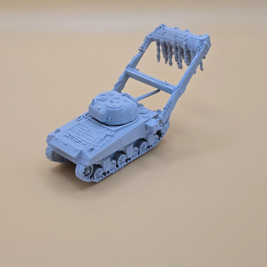 Sherman crab mine-clearnace tank 15mm scale WW2 miniature