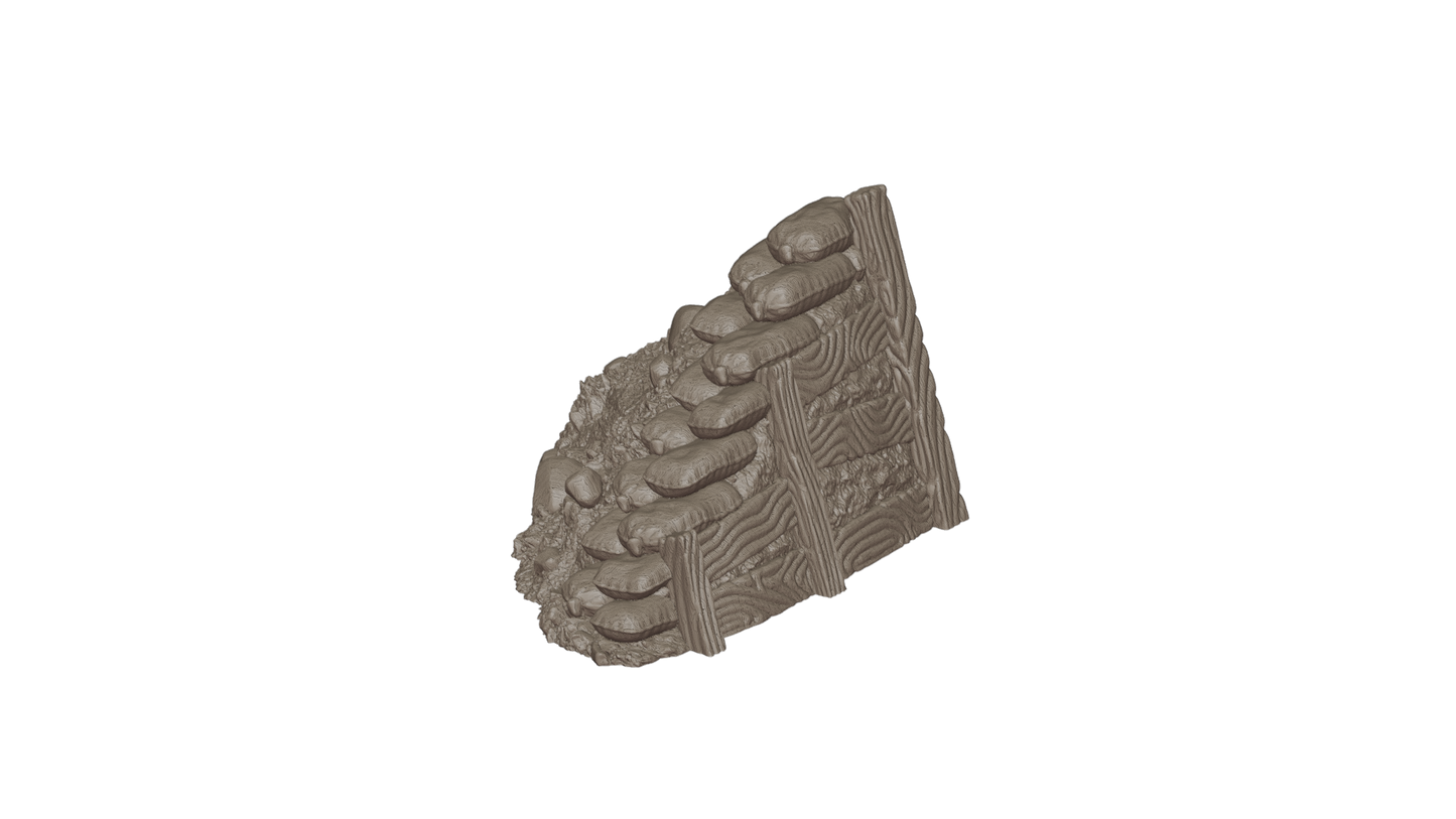 Tabletop Wargaming Modular Trench System - End Section