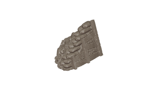 Tabletop Wargaming Modular Trench System - End Section