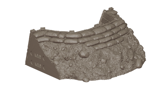Tabletop Wargaming Modular Trench System - Straight Section