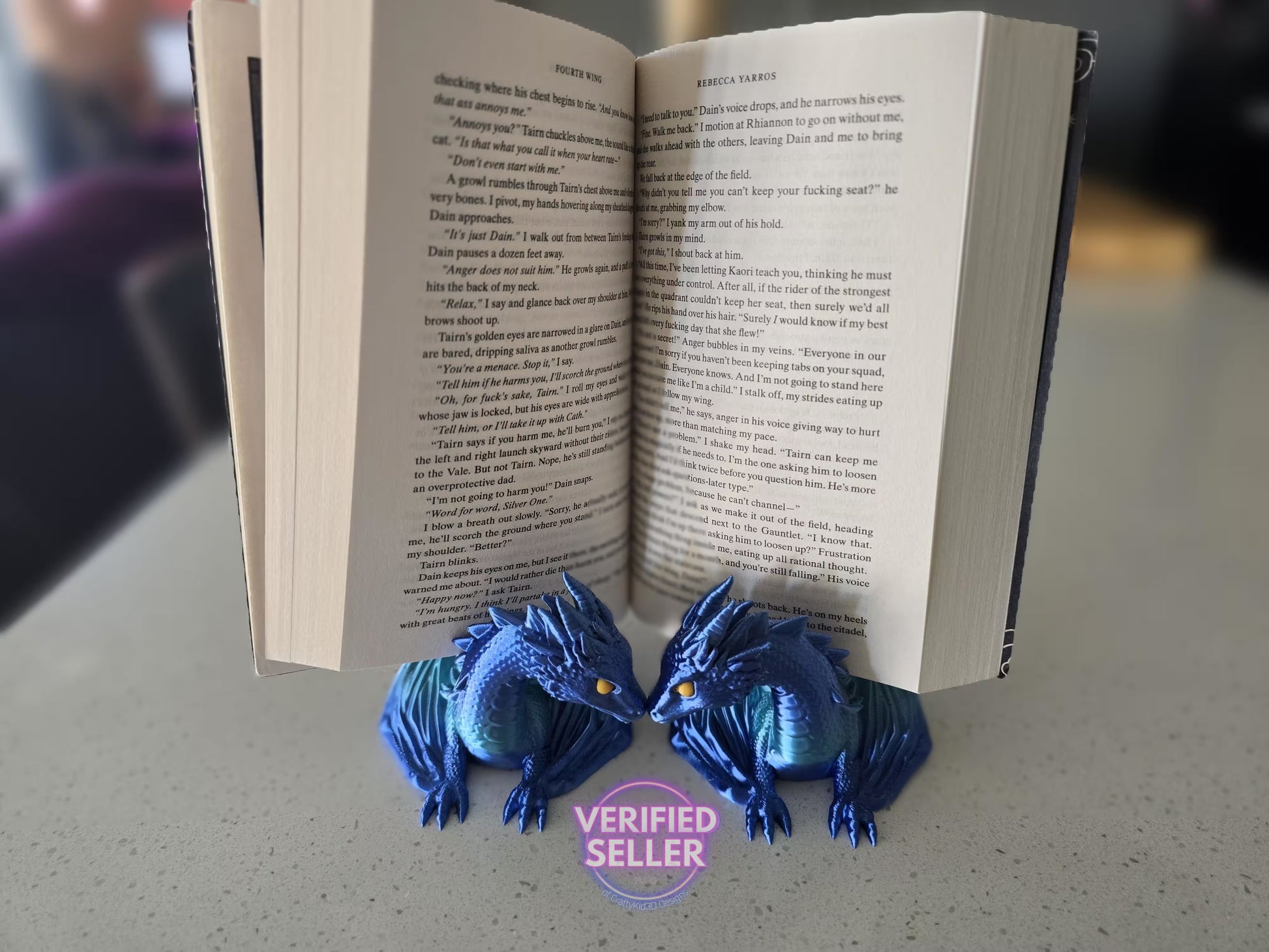 Twin Flame Dragon Book Holder (or Tablet Holder) - GameCraft
