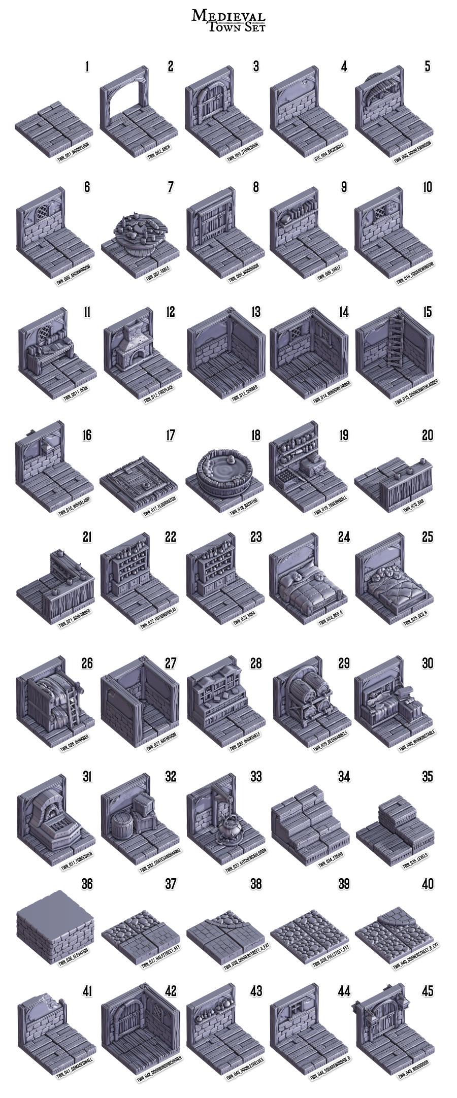 Dungeon Tiles: Medieval Town Interiors