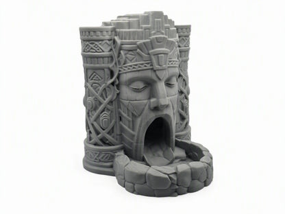 Creepy face dice tower for D&D and RPG gaming